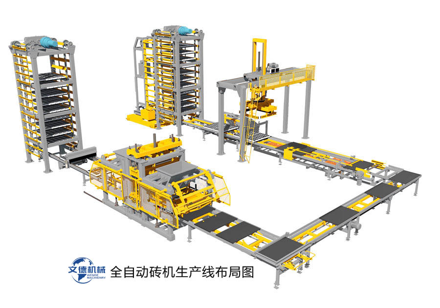 全自動磚機生產(chǎn)線布局圖 全自動磚機生產(chǎn)線布局圖